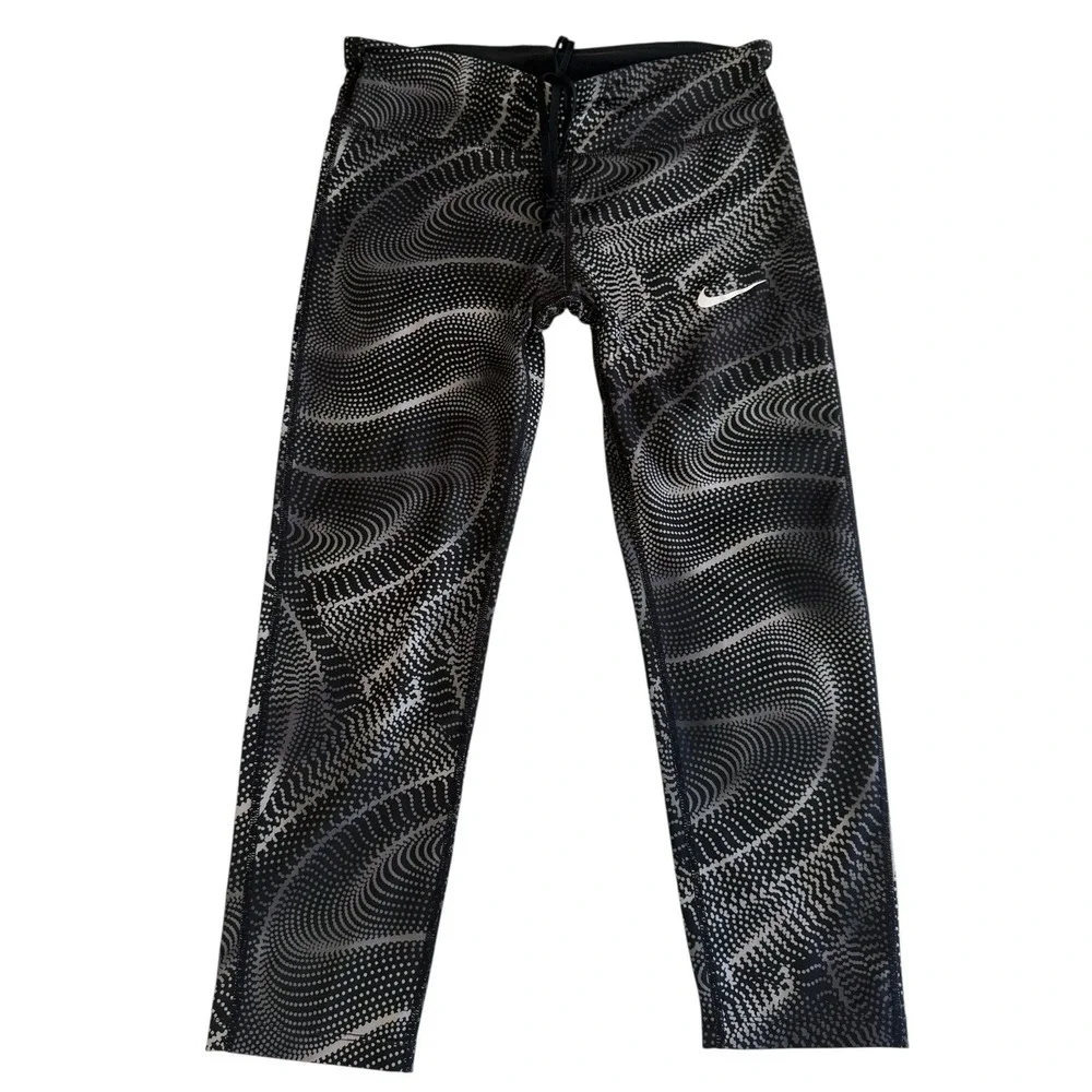 Nike Dri Fit Power Essential Running Tights w/ Back‎ Zip Pocket 890419 Sz M #551